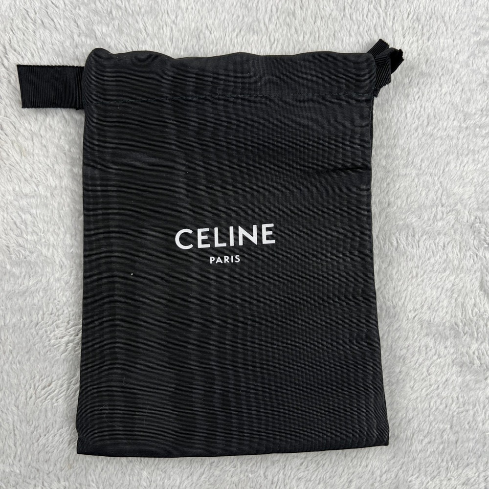 Celine Paris Original Drawstring Dust Bag 6x8.5 Black Grosgrain Jewelry Pouch